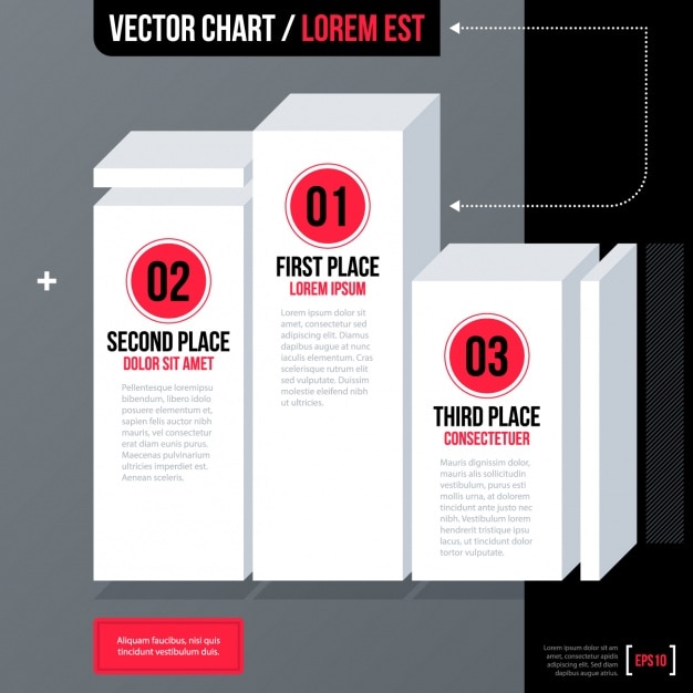 Vector gratuito plantilla de infografía con cuadrados