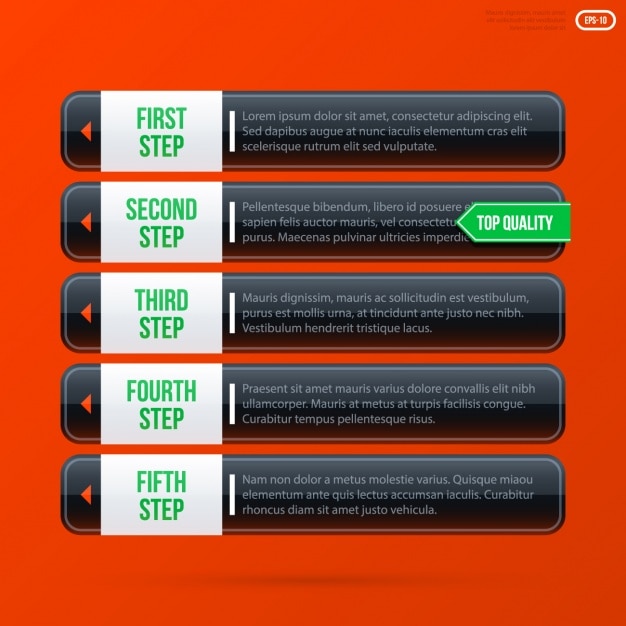 Plantilla de infografía con cuadrados