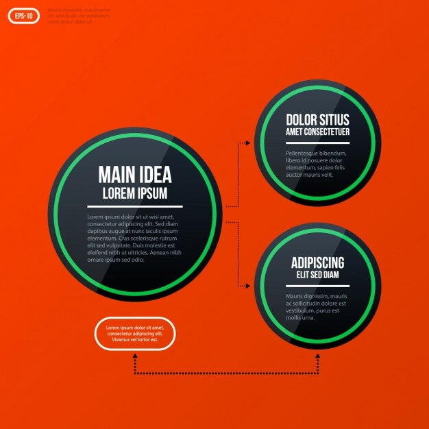 Plantilla de infografía con cuadrados