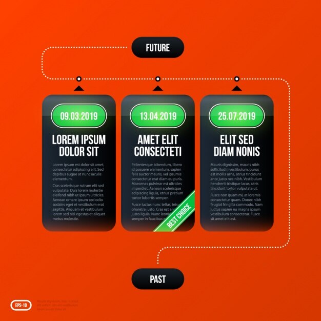 Vector gratuito plantilla de infografía con cuadrados