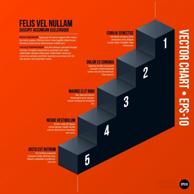 Vector gratuito plantilla de infografía con cuadrados