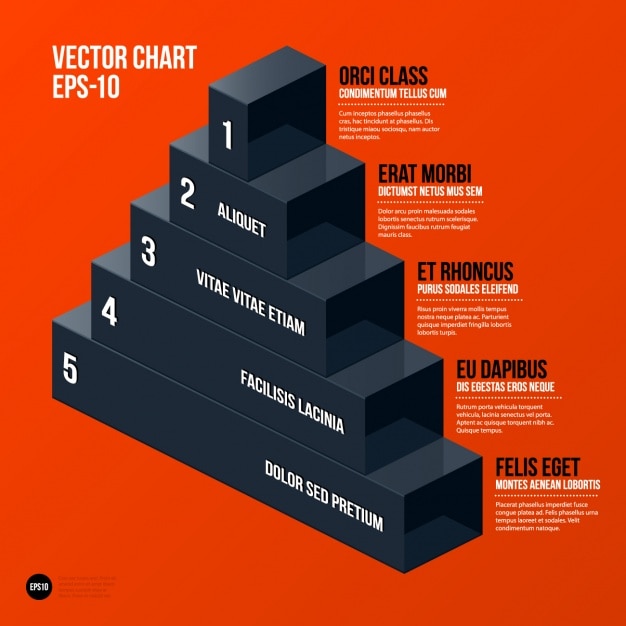 Vector gratuito plantilla de infografía con cuadrados