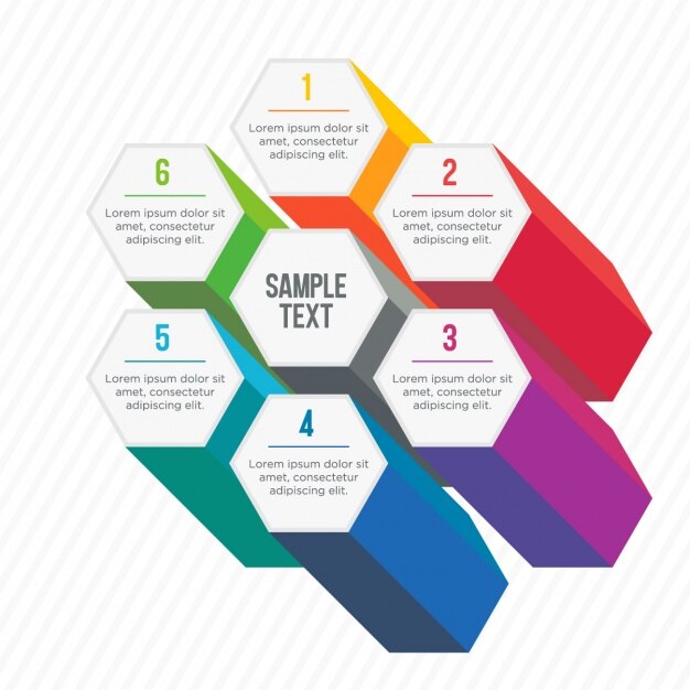 Plantilla de infografía con cuadrados