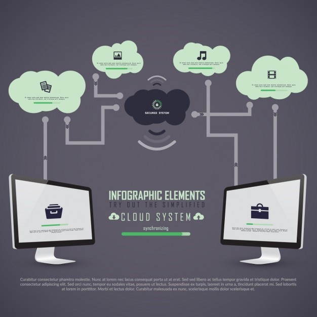 Vector gratuito plantilla de infografía con cuadrados