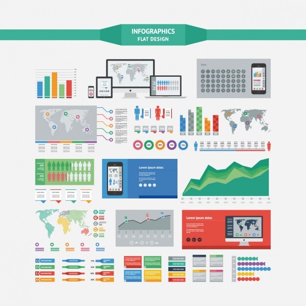 Plantilla de infografía con cuadrados