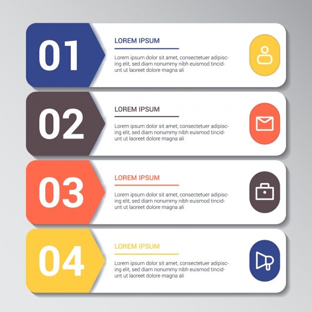 Plantilla de infografía con cuadrados