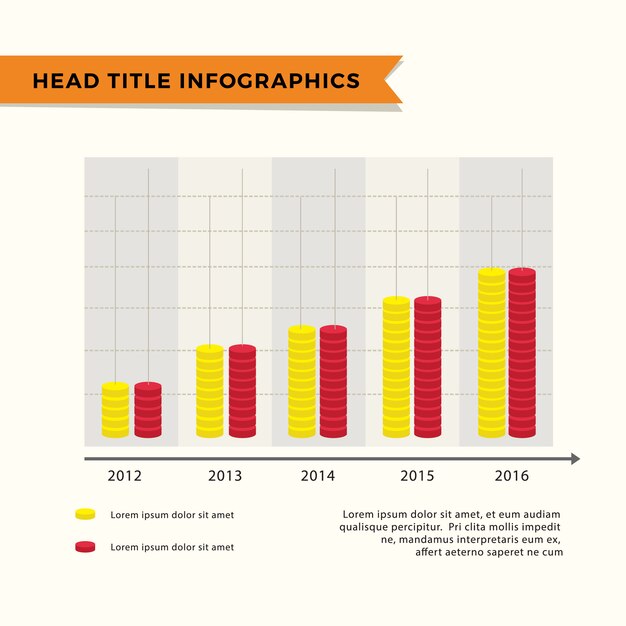 Plantilla de infografía con cuadrados