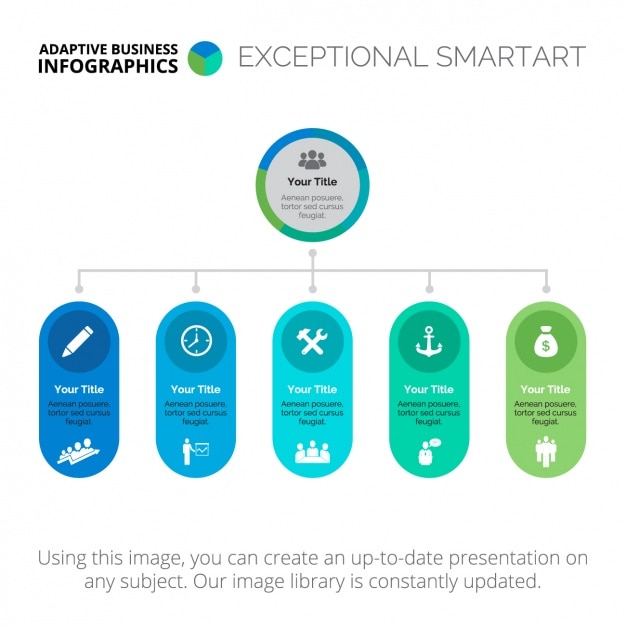 Vector gratuito plantilla de infografía con cuadrados