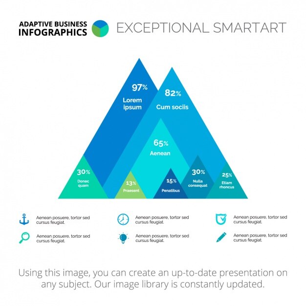Plantilla de infografía con cuadrados