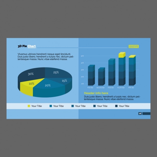 Vector gratuito plantilla de infografía con cuadrados