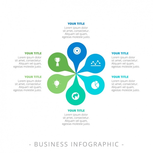 Vector gratuito plantilla de infografía con cuadrados