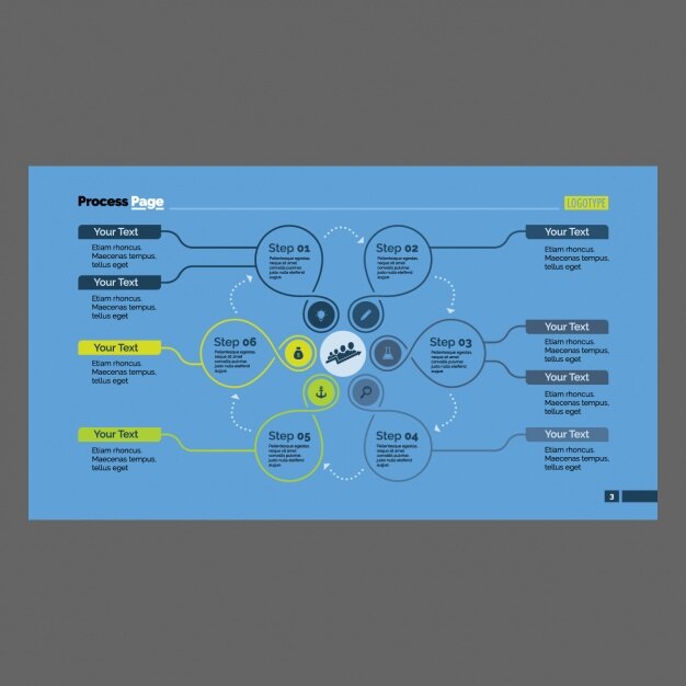 Vector gratuito plantilla de infografía con cuadrados