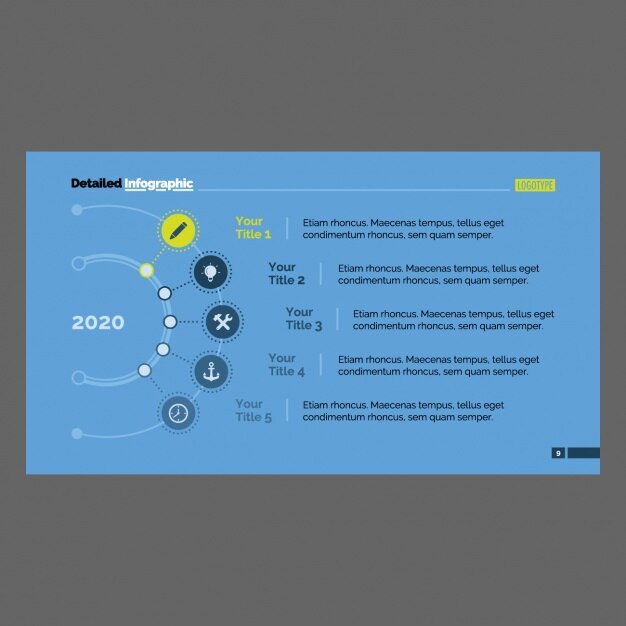 Vector gratuito plantilla de infografía con cuadrados