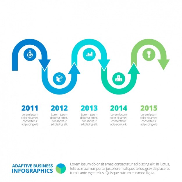 Vector gratuito plantilla de infografía con cuadrados