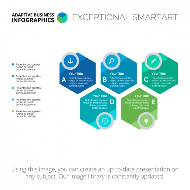 Vector gratuito plantilla de infografía con cuadrados