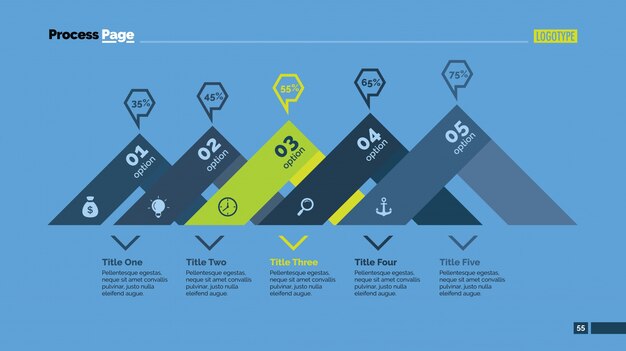 Plantilla de infografía con cuadrados