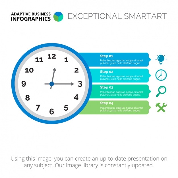 Vector gratuito plantilla de infografía con cuadrados