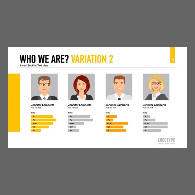 Plantilla de infografía con cuadrados