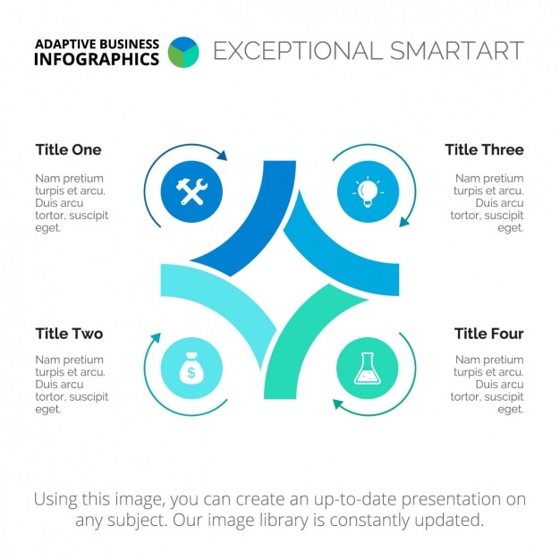 Vector gratuito plantilla de infografía con cuadrados