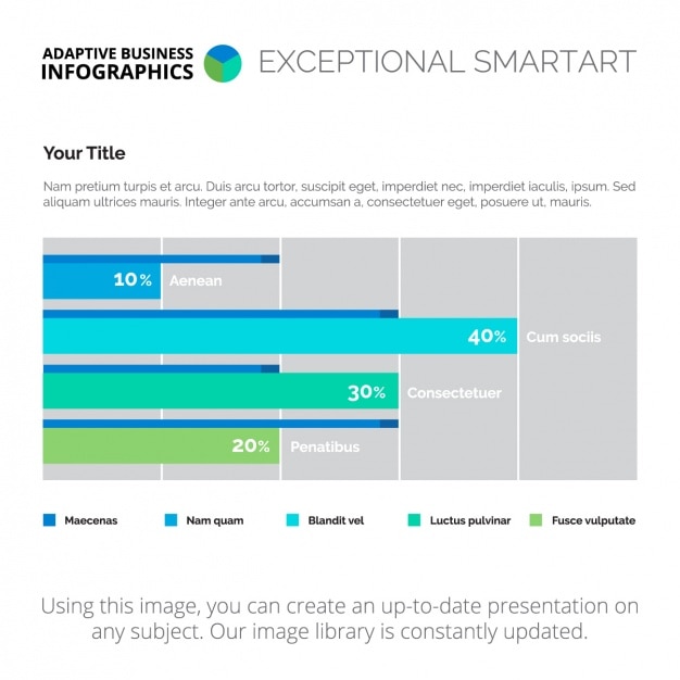 Vector gratuito plantilla de infografía con cuadrados