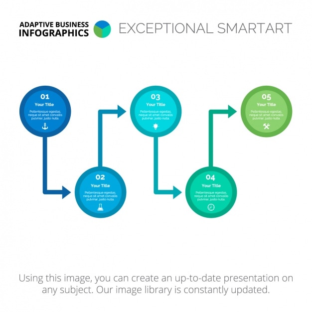 Vector gratuito plantilla de infografía con cuadrados