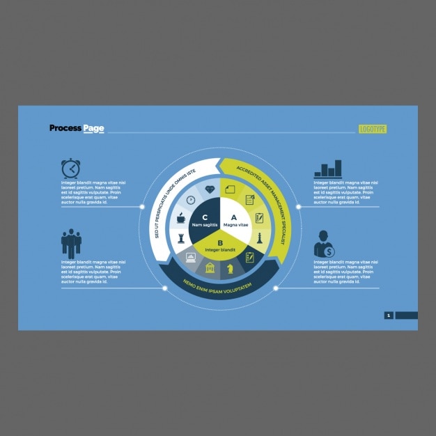 Vector gratuito plantilla de infografía con cuadrados