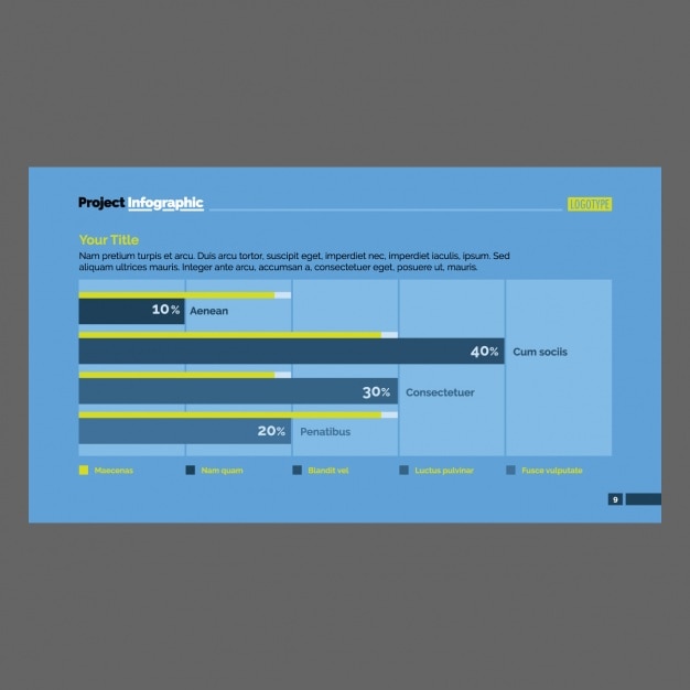 Vector gratuito plantilla de infografía con cuadrados