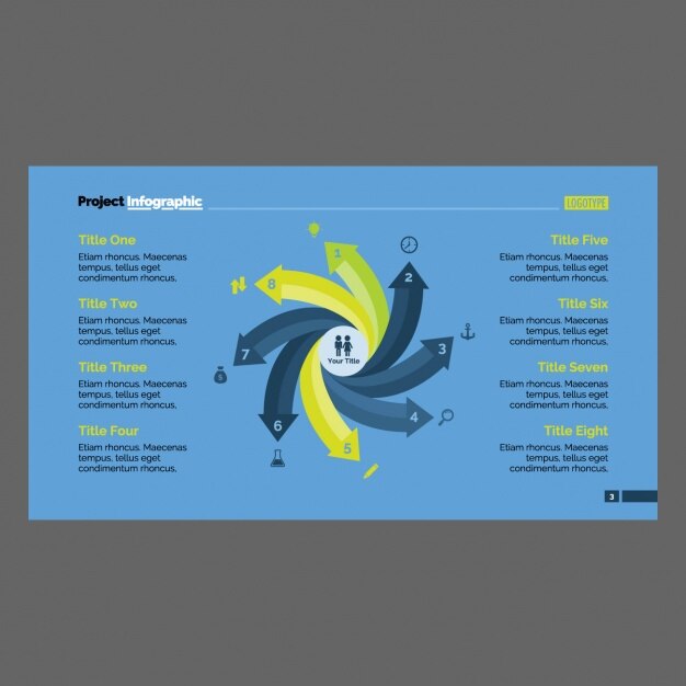 Vector gratuito plantilla de infografía con cuadrados