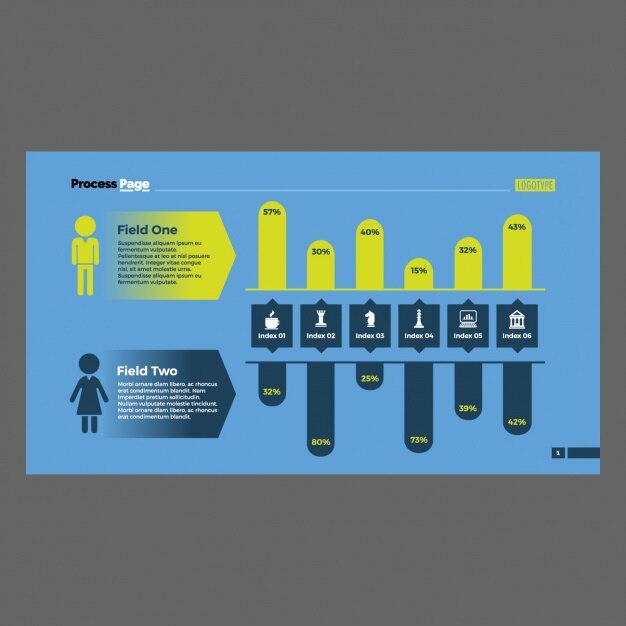 Vector gratuito plantilla de infografía con cuadrados