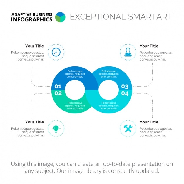 Vector gratuito plantilla de infografía con cuadrados