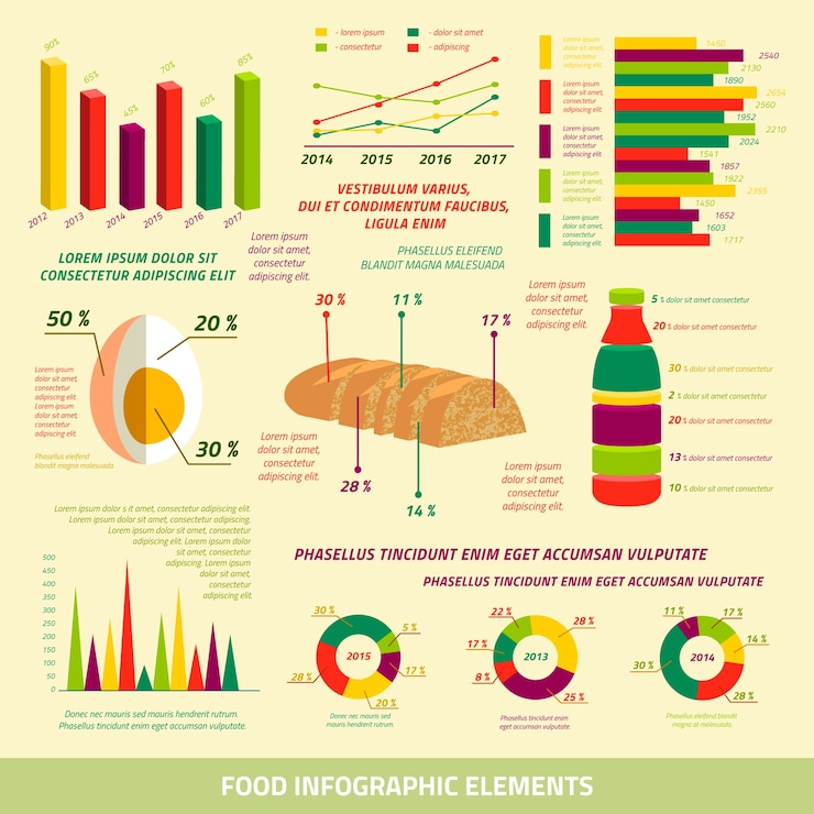 Vector gratuito plantilla de infografía con cuadrados
