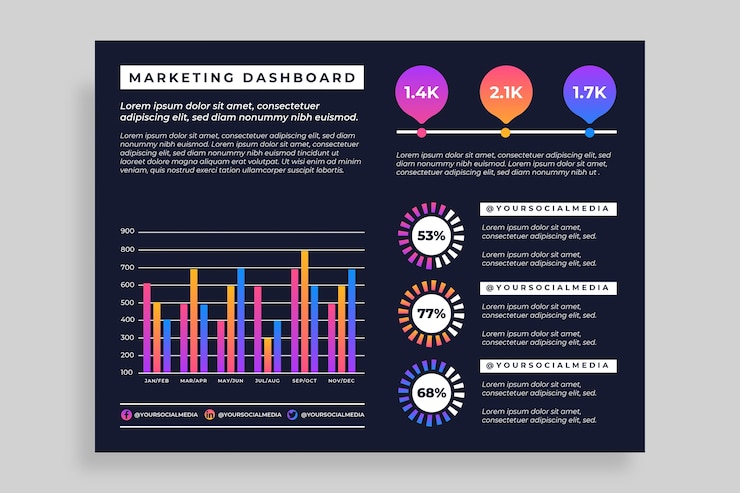 Vector gratuito plantilla de infografía con cuadrados
