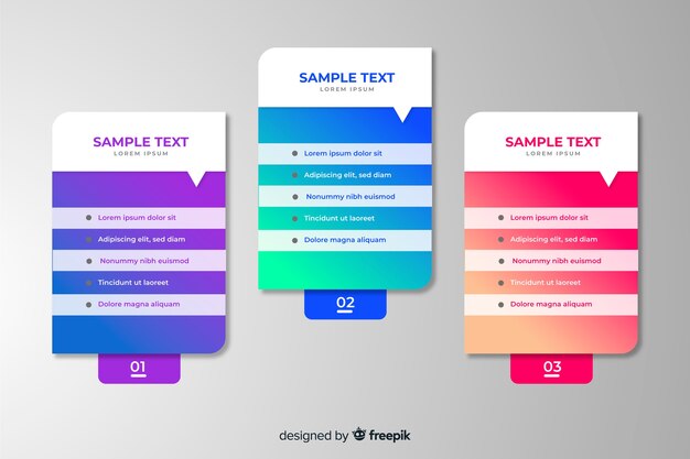 Plantilla infografía degradada diseño plano