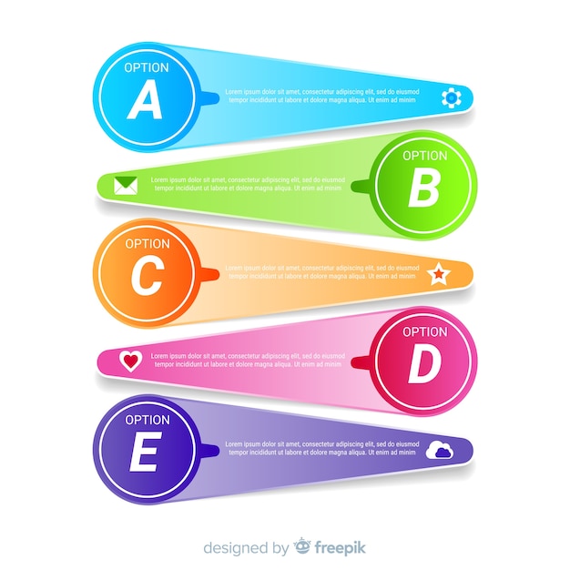 Vector gratuito plantilla infografía degradada diseño plano