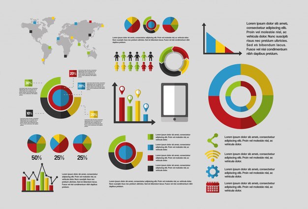 Plantilla de infografía empresarial de datos estadísticos