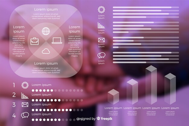 Plantilla de infografía empresarial con foto