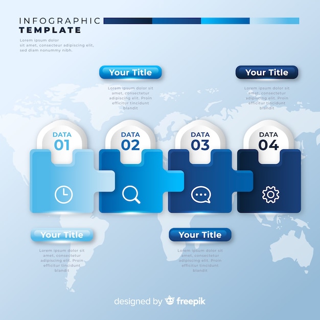 Vector gratuito plantilla de infografía en estilo degradado