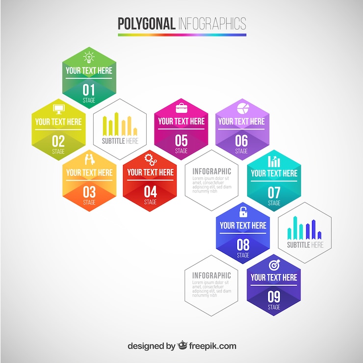 Vector gratuito plantilla de infografía con etiquetas gratis