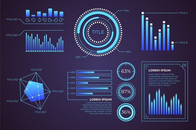 Plantilla de infografía futurista