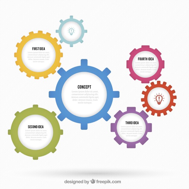 Plantilla de infografía con iconos