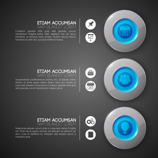 Plantilla de infografía de interfaz web empresarial