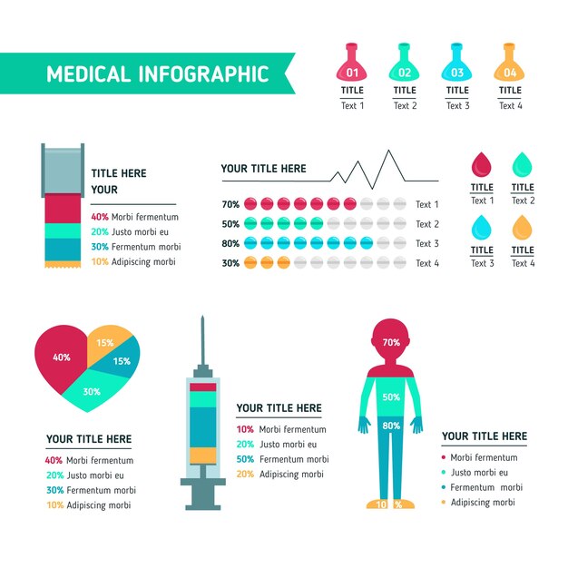 Plantilla de infografía médica