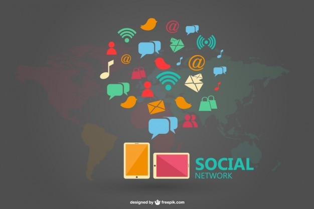 Plantilla de infografía de medios de comunicación social