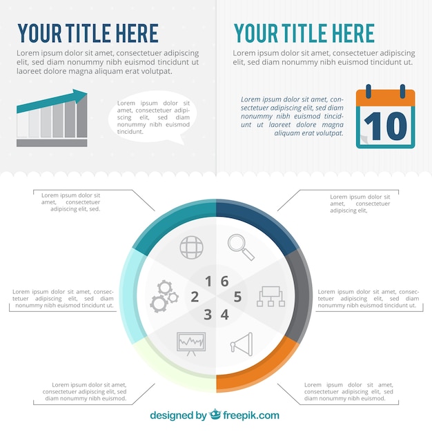 Vector gratuito plantilla de infografía moderna de negocios