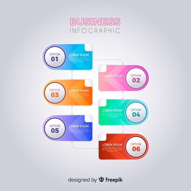 Plantilla de infografía de negocio