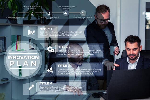 plantilla de infografía de negocios moderna