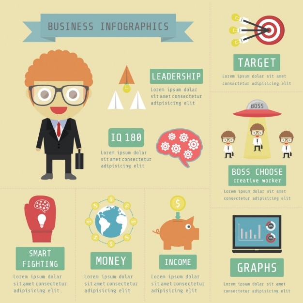 Vector gratuito plantilla de infografía de negocios