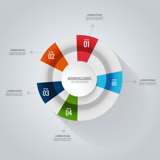 Plantilla de infografía con opciones