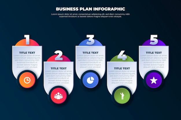 Plantilla de infografía de plan de negocios