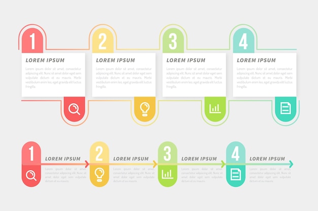 Plantilla de infografía con proceso